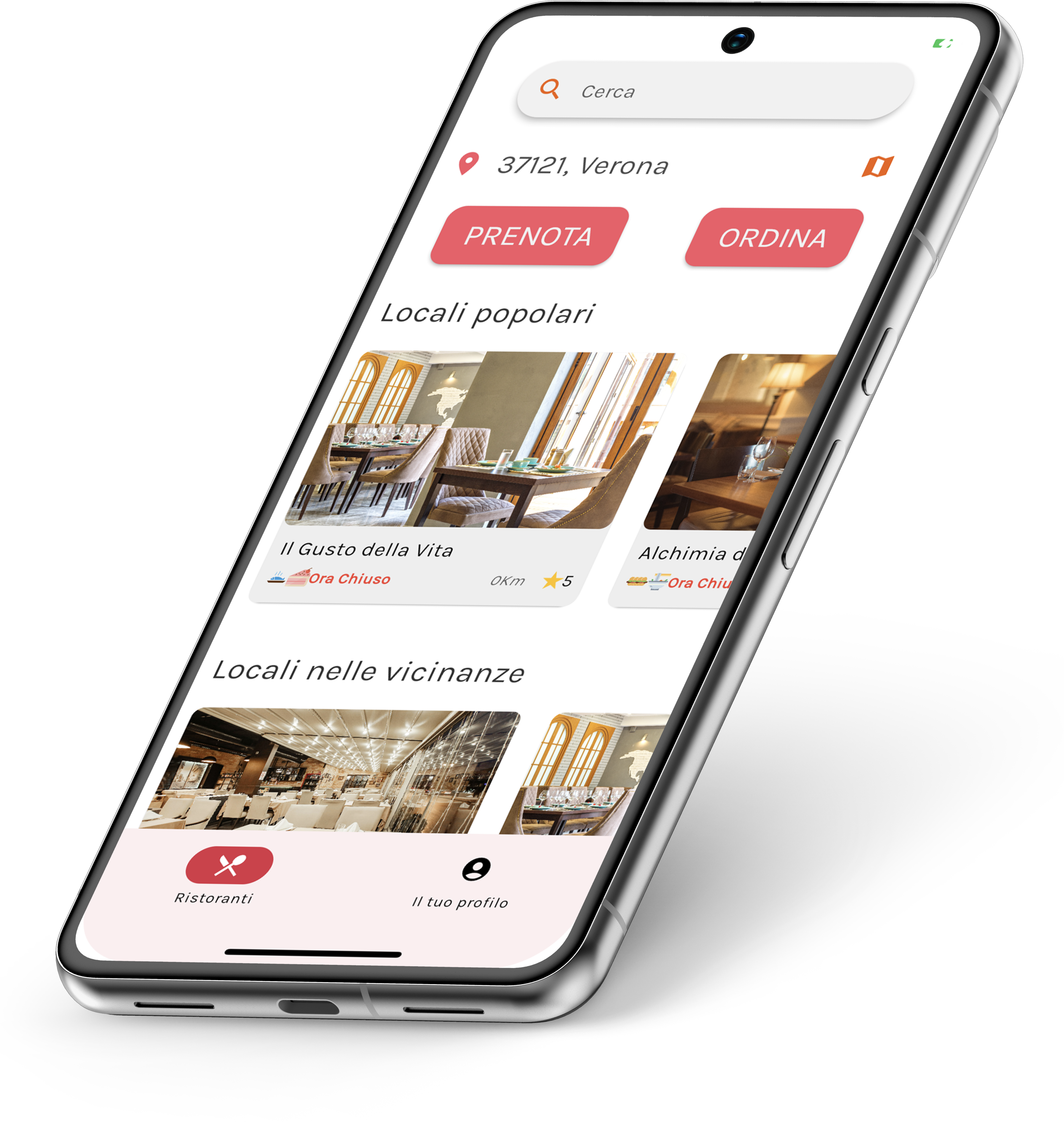 Schermate dell’app Hoongry